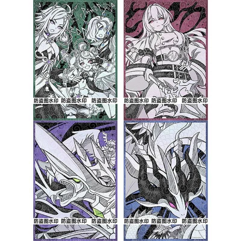 

60 шт. Yu-Gi-Oh! Защитный чехол для игровых карт Exosister Elis Dragunity Elvennotes Series Laser Flash Set Cartoon 63x90mm