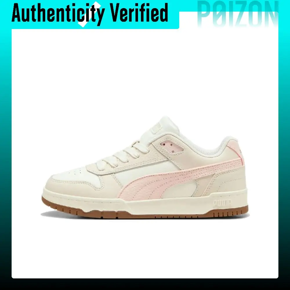 PUMA Rebound V6 Low top Skateboard Shoes Unisex White Pink 386373-38