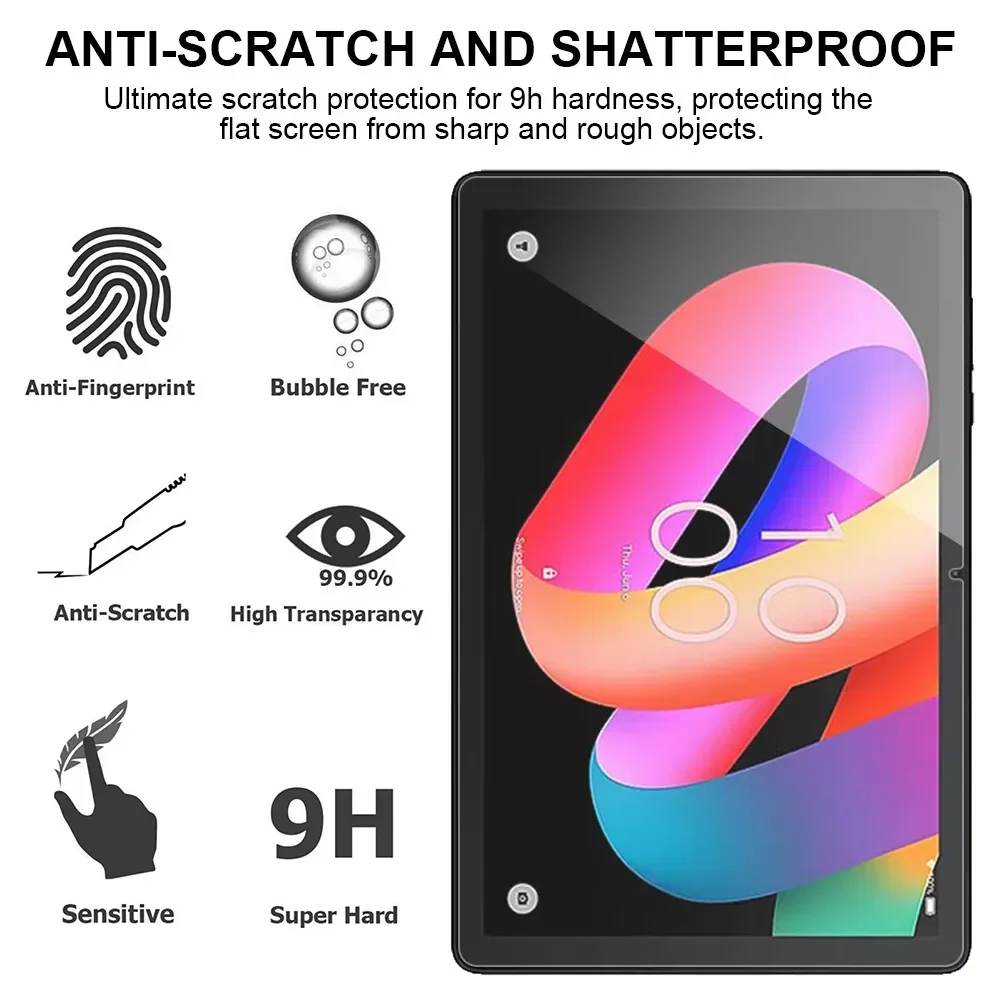 2PCS For TCL Tab 10L Gen 3 Tempered Glass Screen Protector 10.1 Inch 9H Tablet HD Anti-Scratch Protective Film