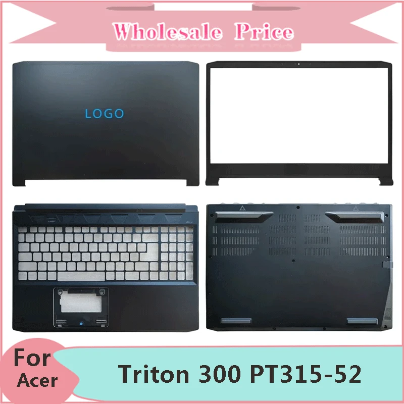 

New For Acer Predator Triton 300 PT315-52 Laptop LCD Back Cover Front Bezel Upper Palmrest Bottom Base Case Keyboard Hinges