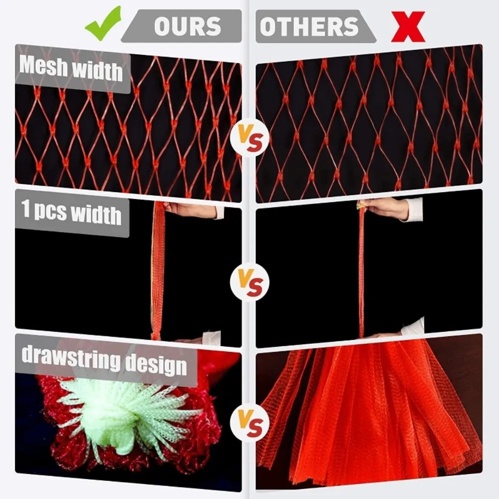 Reusable Watermelon Net Mesh Corded Hanging Watermelon Mesh Bag with Straps Vegetables Storage Vertical Planting Net