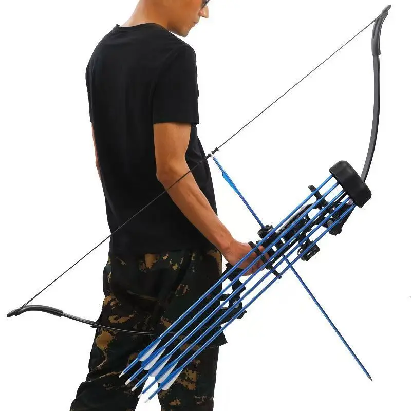 

Reverse Bow and Arrow Set Shooting Outdoor Sports Alloy Adjustable Straw Bow