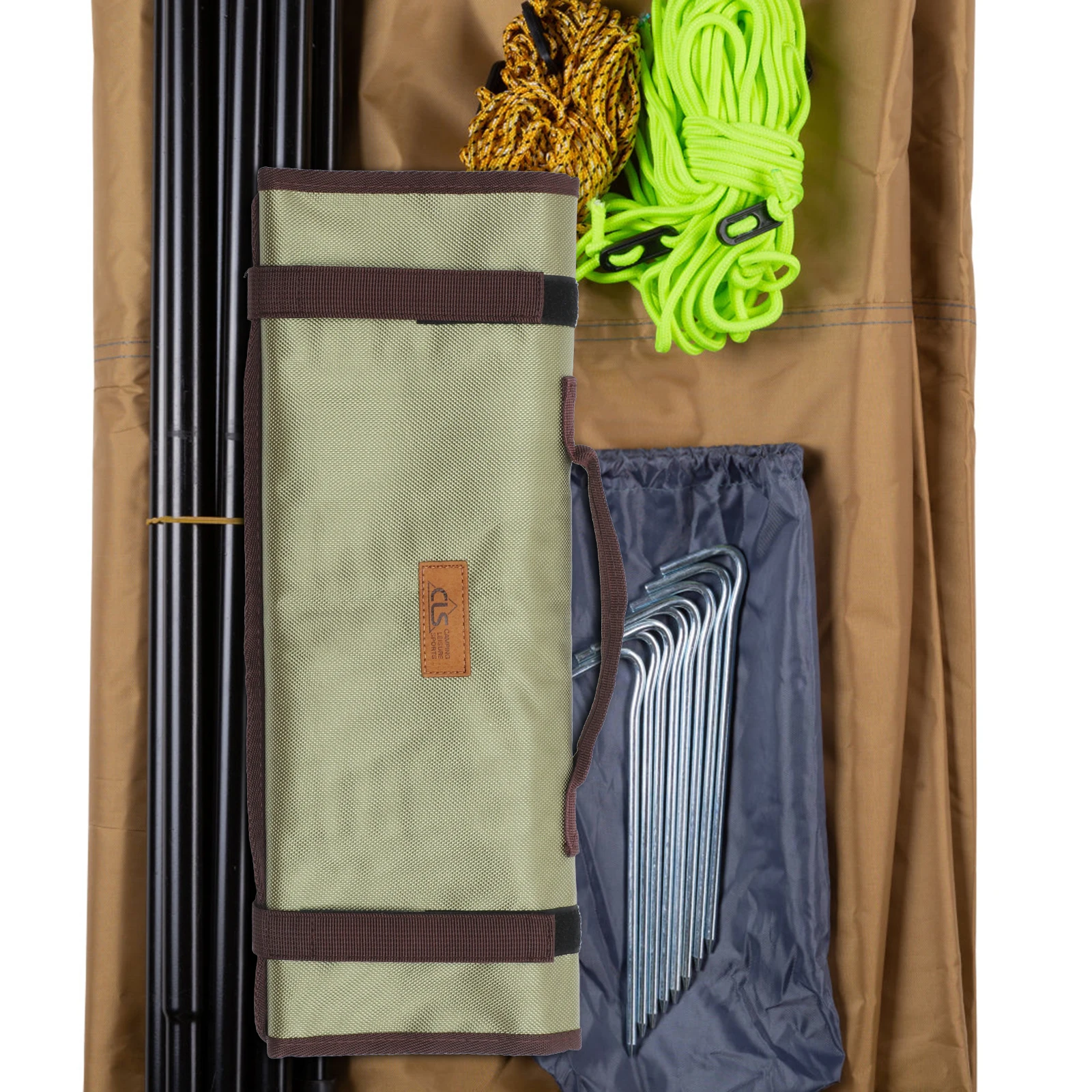 

Tent Peg Storage Bag Oxford Cloth Tool Pouch Wind Rope Nail Hammer Camp Ground Stake Bag Durable Light Compact Outdoor