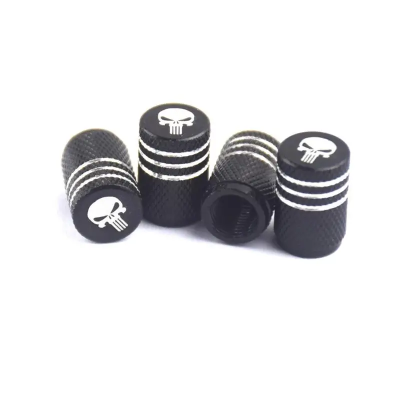 Alumínio Alloy Valve Stem for Car Tire, Universal, Durável, Decoração, Pequenos Acessórios, Laser Logo, Pneu De Carro