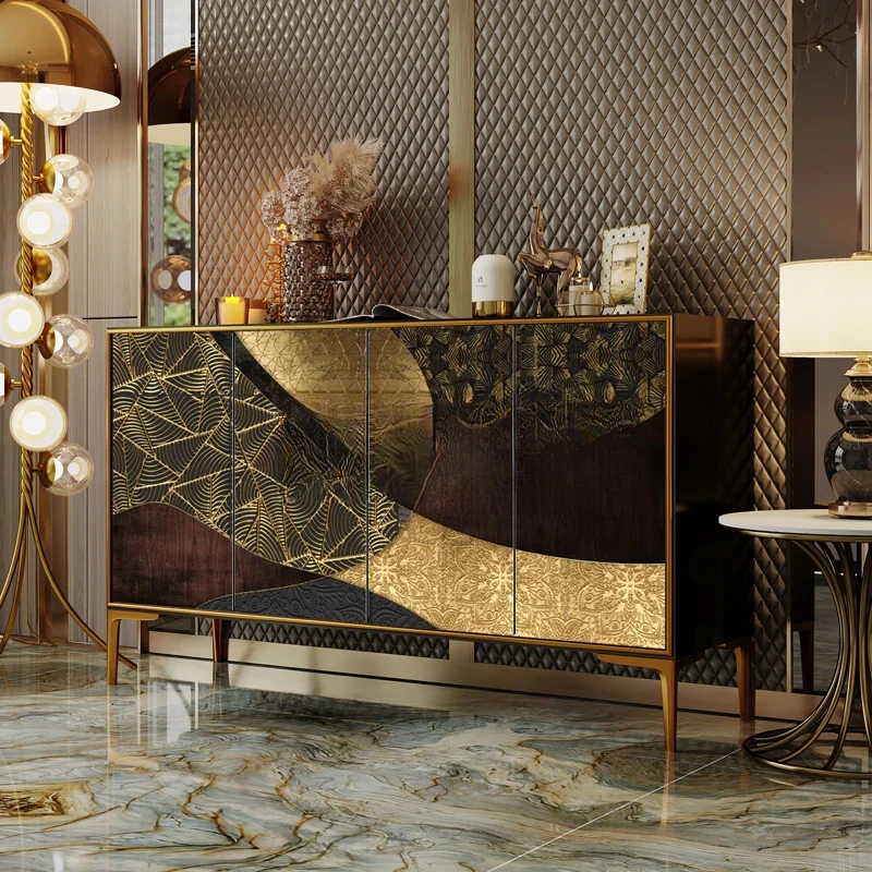 AAModern Simple Light Luxury Dining Side Cabinet B & B Office Clubhouse Commercial Wall Cabinet
