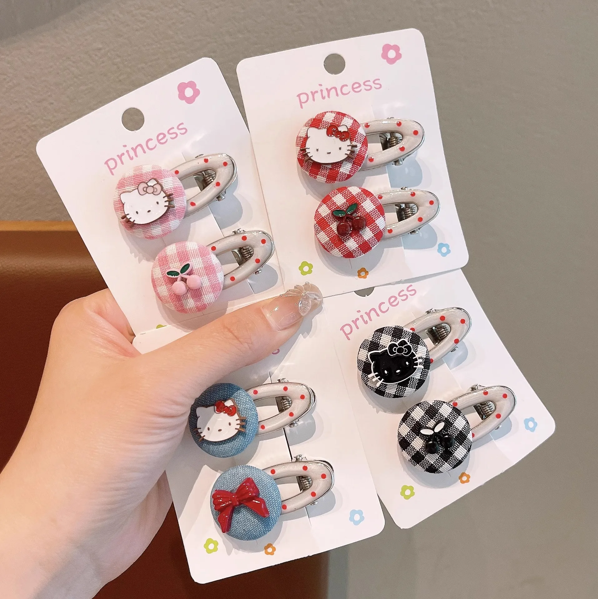

Милый мультяшный кот hellokitty, заколка для волос с узлом-бабочкой, заколка в виде утконоса, милая девушка, челка в форме сердца, боковая заколка, универсальные аксессуары для волос