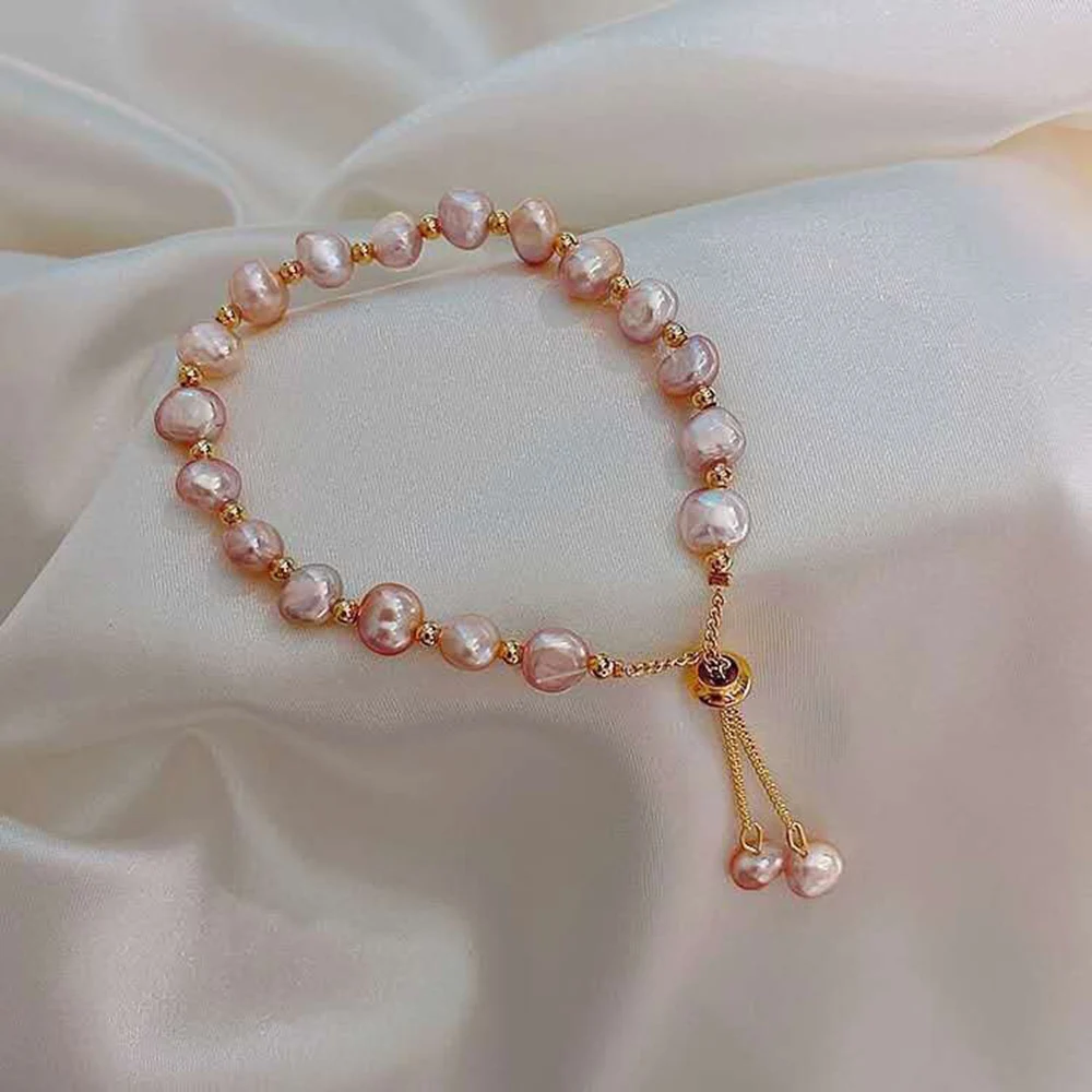 Elegant Pearl Bracelet Baroque Simulated Pearl Women Bracelet Bangles Ladies Fashion Charm Jewelry For Birthday Party Gifts