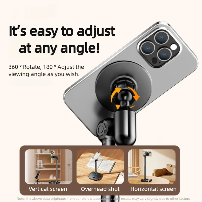 Soporte telescópico 2 en 1 para teléfono móvil, ángulo ajustable, adecuado para iPhone Magsafe, ranura magnética portátil para soporte de teléfono de escritorio