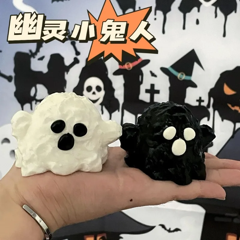 Halloween Squeeze Toys Silicone Ghost Squeeze Model Party Favor Ultra-Soft Pinching Toys,Stress-relieving Toys for Teens Adult