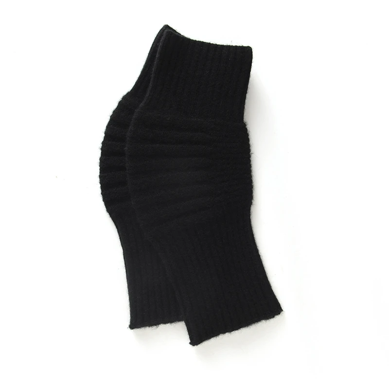 여성용 100% 캐시미어 무릎 보호대 니트 레그 워머 패셔너블하고 따뜻한 가을 겨울 무릎 커버