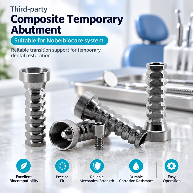 Temporary Cylinder For Multi-unit Abutment Compatible With Nobel Biocare Prosthetic Screw Retained Abutment Dental Implant