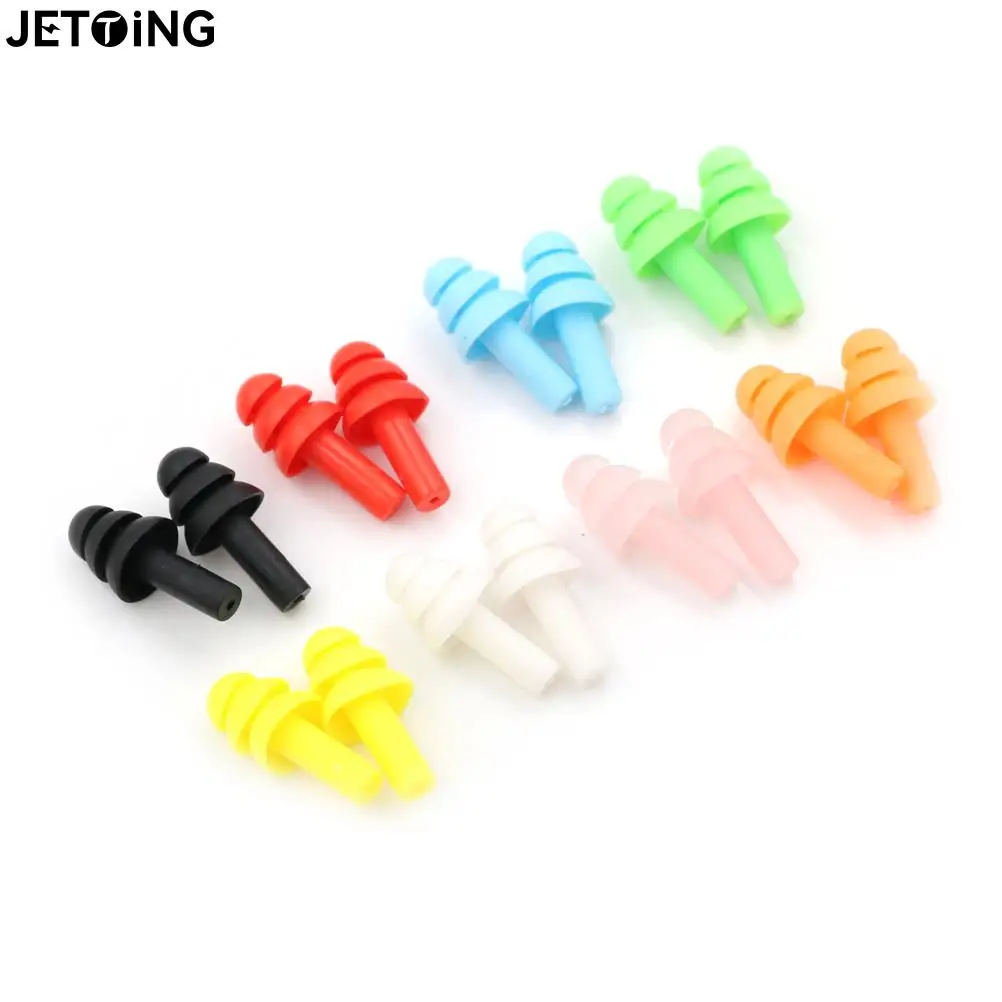 10pairs Colorful Silicone Soft Ear Plugs Earplugs Swimming Earplugs For Study Sleep Swimming Water Sports Comfortable