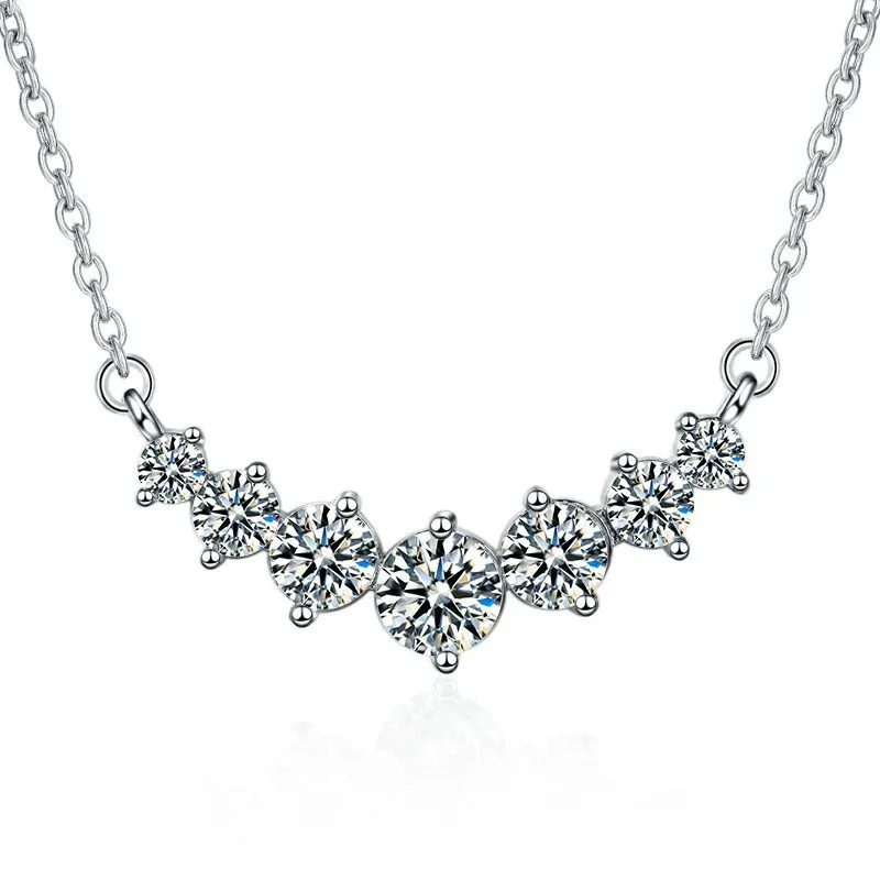 

2025 Hot Selling New Classic Fashion Inlaid Zircon Necklace Women's Pendant Collarbone Chain Jewelry Manufacturer Wholesale