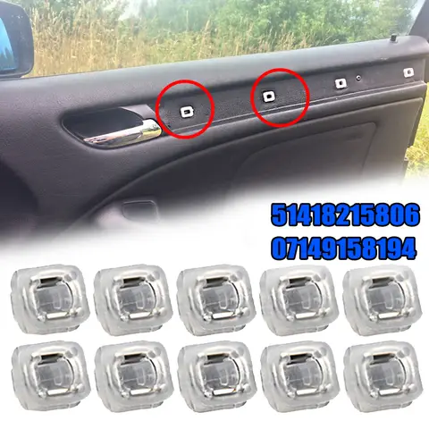 인테리어 도어 트림 패널 몰딩 클립 패스너 리테이너, BMW 3 시리즈 E46 E90 E91 E92 E93 X5 E53 51418215806 07149158194, 10X