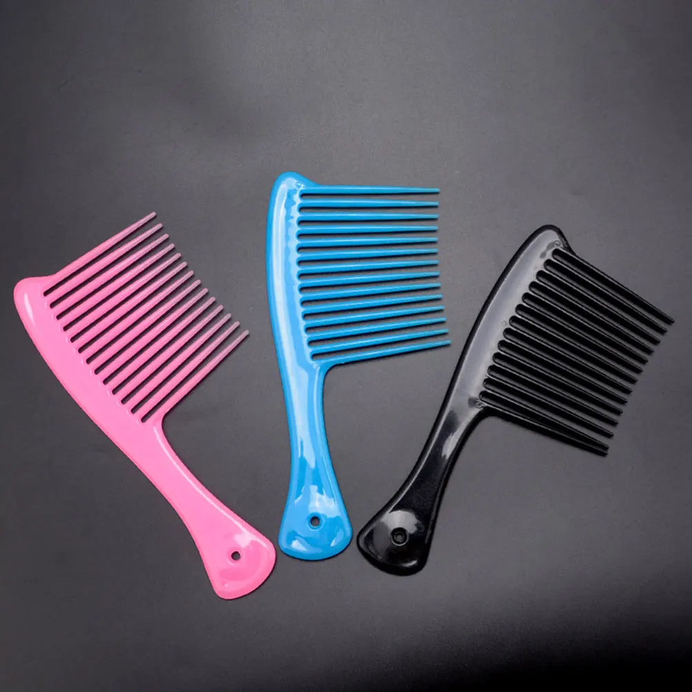 

4 шт. пластиковые расчески с широкими зубцами, антистатическая салонная расческа, прочная парикмахерская расческа для путешествий, термостойкая, легко чистящаяся, вьющаяся, волнистая