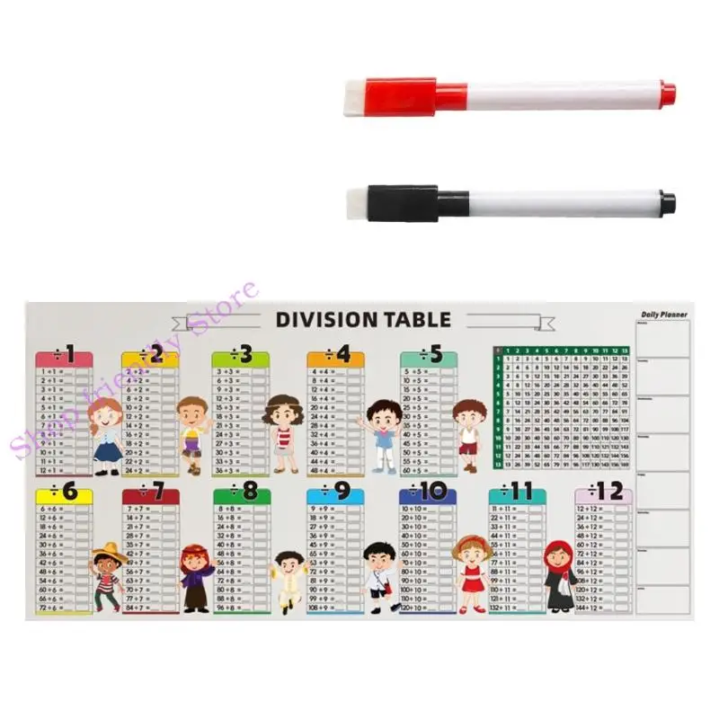 85 × 40 سم جدول إضافة PVC قابل للمحو للطلاب للطلاب المعونة بتعليم الرياضيات مع القلم #4