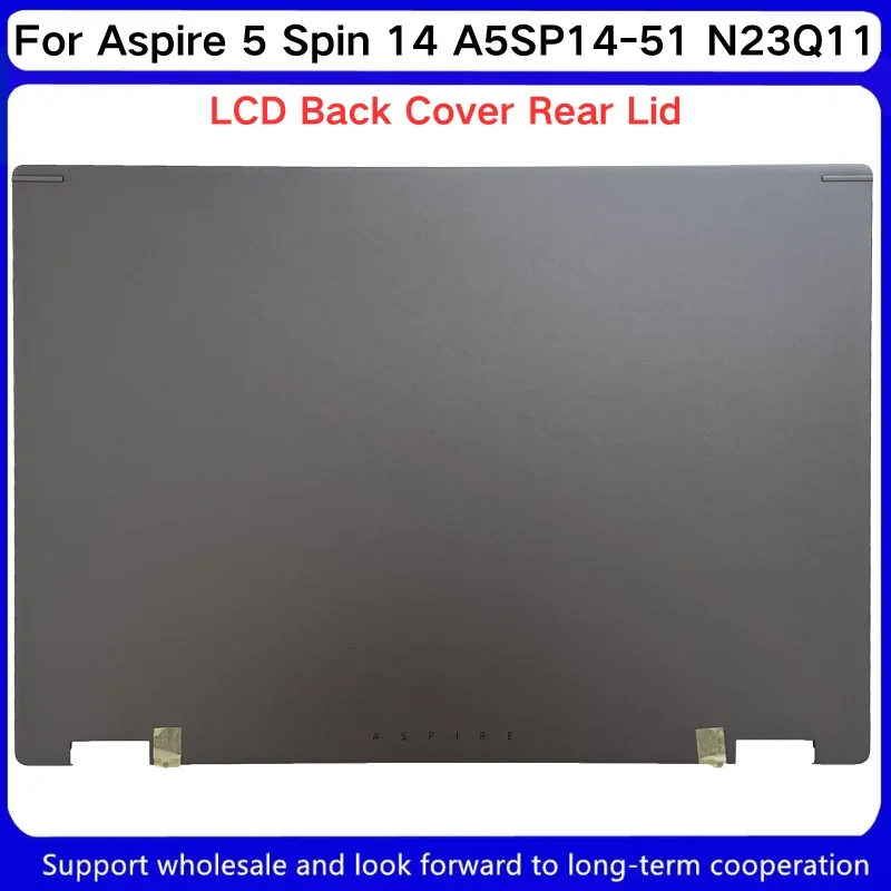 Tampa traseira LCD para Aspire 5 Spin 14, A5SP14-51, N23Q11, cinza, novo