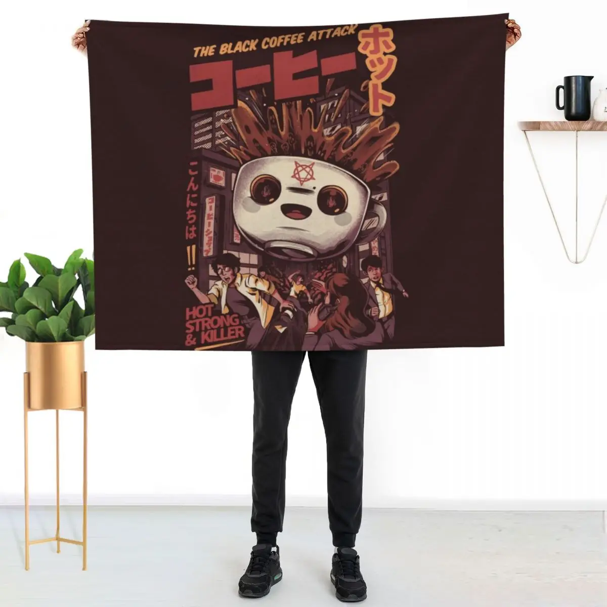 

Black magic coffee Throw Blanket Luxurious Soft Fuzzy Blanket for Sofa Bed