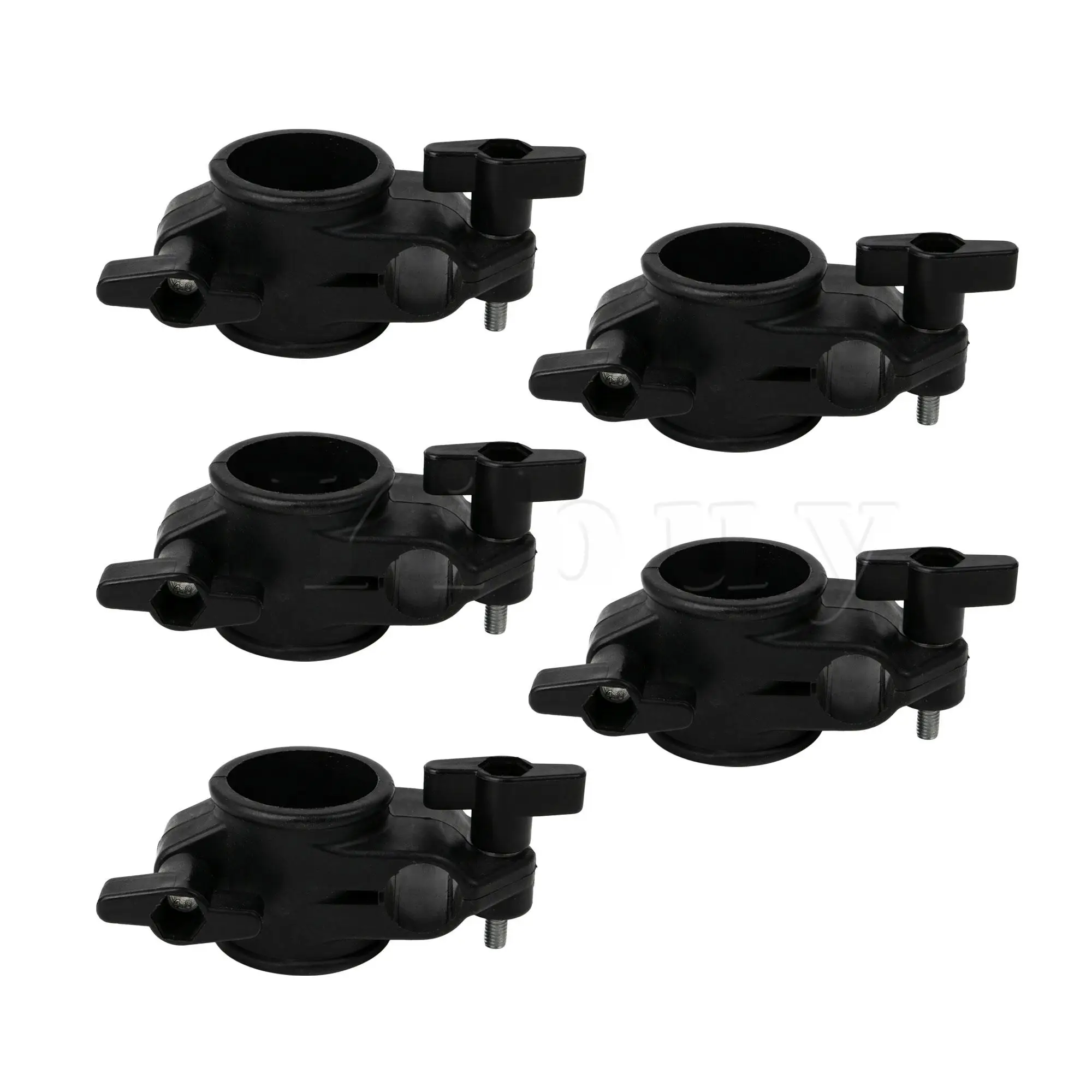 

Yibuy 5 Pieces Electronic Drums T Clamp Clip Bracket Tubing Rack Mount 19mm Black