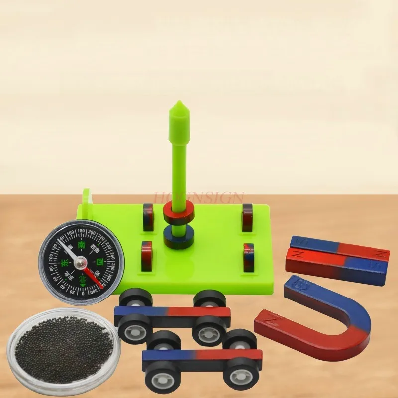 1set Teaching experiment set, compass, magnetic car, U-shaped magnet, magnetic levitation experimental equipment