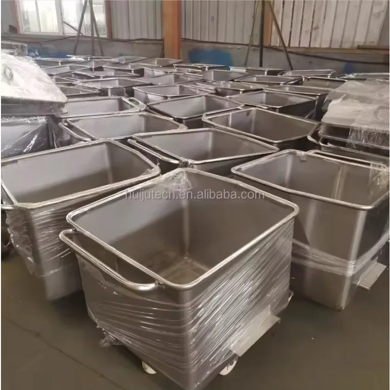 Carrinho de equipamento para abate de vaca, 270l, caminhão de carregamento para máquina de abattoir de gado, processamento de carne, carneiro e porco