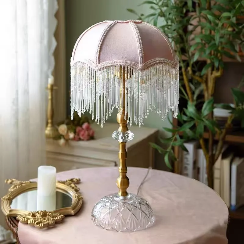 Franse groene kwast eetkamer kroonluchters retro kwast hanglamp slaapkamer woonkamer verlichting hanglamp stoffen lamp