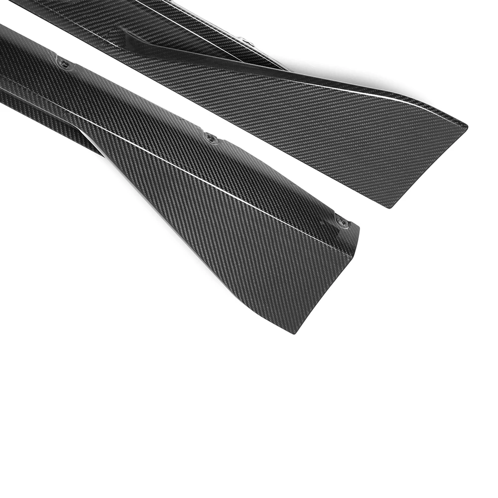 التنانير الجانبية من ألياف الكربون الجافة الحقيقية لسيارات BMW M3 Series G80 G81 MP Style 2021-IN 2 قطعة/المجموعة