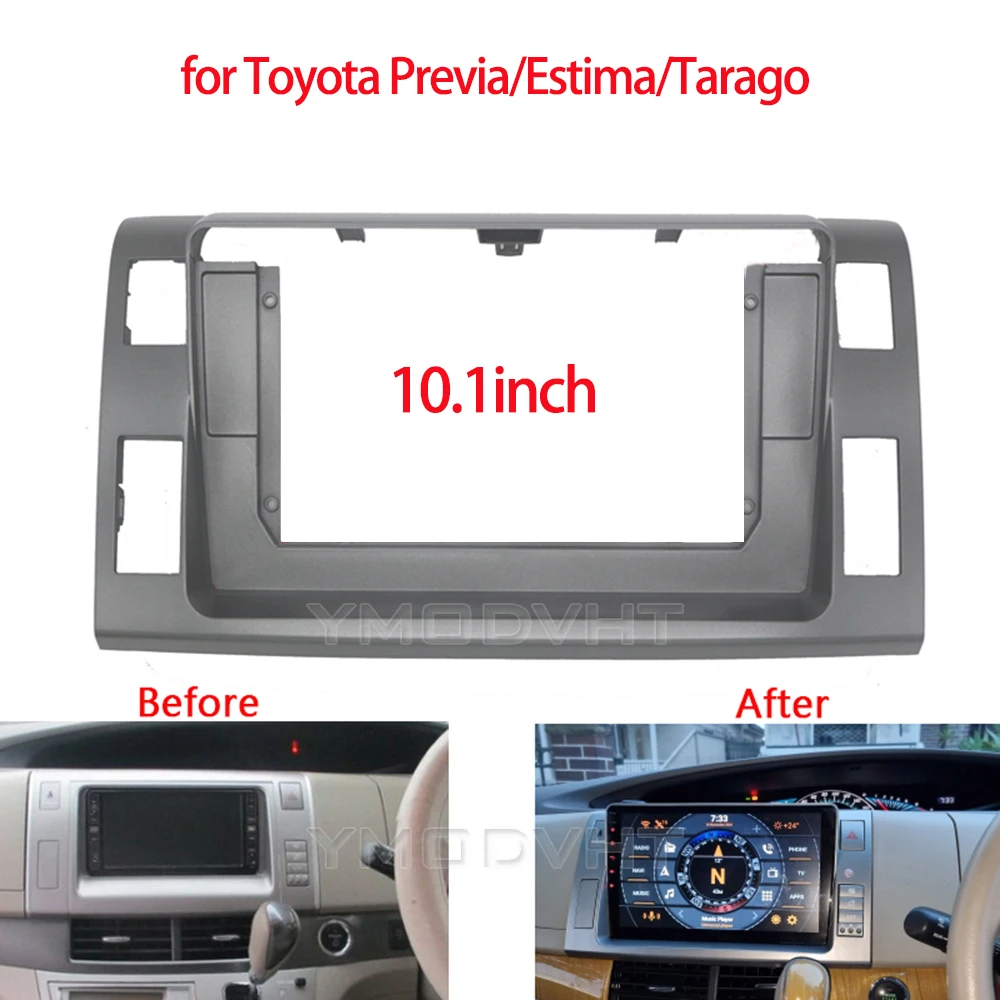 10inch Car Radio Fascia for Toyota Previa/Estima/Tarago Special Dash Trim Kit GPS Navigation Frame Panel Car Refitting RHD