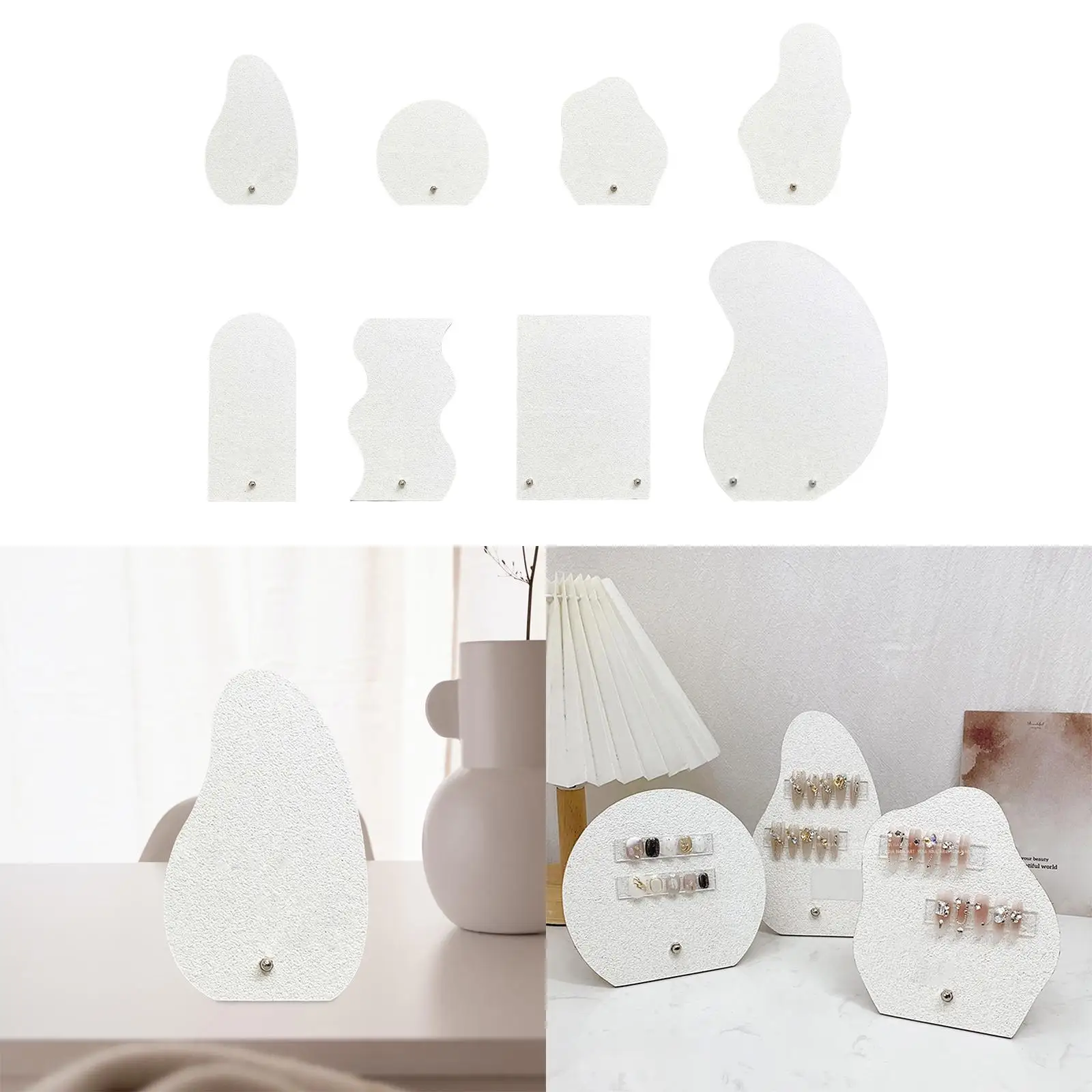 Nail Art Design Display Board Durable Wood Holder Polish Sample Prop for Nail Technician and Hobbyist