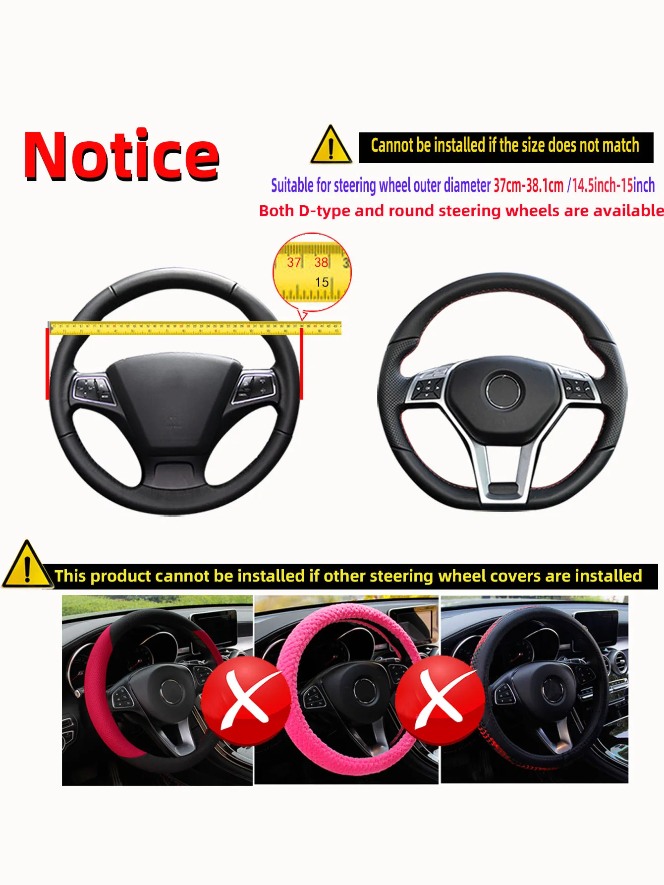 3-teilige Auto-Lenkradabdeckung aus weichem Leder aus Kristall-Carbonfaser ohne Innenring, geeignet für manuelle Autoinnenräume – Detail 4