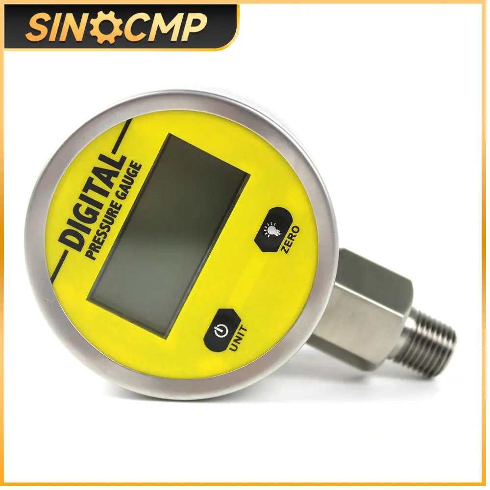 

Digital Pressure Gauge 25MPA/3600PSI with NPT1/4 G1/2 M10*1 Interface 1%FS Accuracy Hydraulic Air/Gas/Water/Oil Pressure Gauge