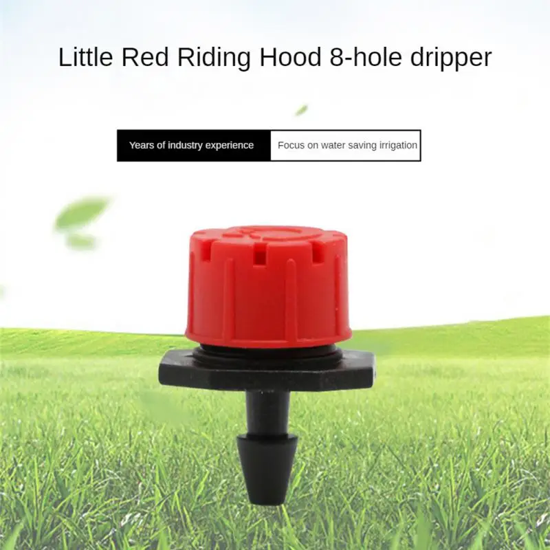 20/30/50PCS Adjustable Irrigation Drippers Sprinklers Eight-Hole Riding Hood Dripper Micro Drip For Watering System Watering Pot