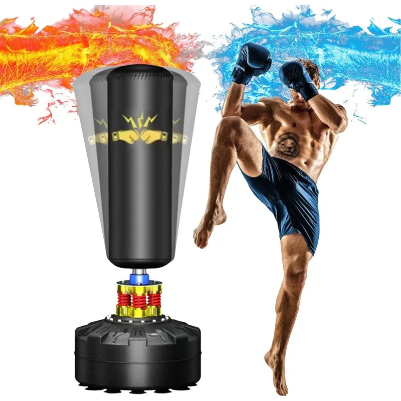 

Punching Bag for Adults 70'', OKUGAFIT Freestanding Punching Bag for Adults -Suction Cup- Boxing Bag with Stand