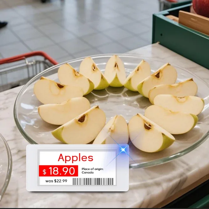 Supermarket Digital Ble shelf label 2pcs 2.9 inch Smart Tag Price Digital Retail Price Tag