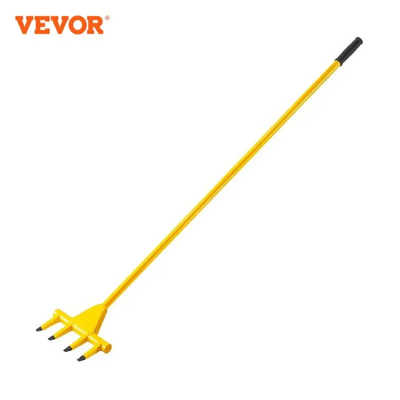 

VEVOR 56 Inch Ceramic tile tools Pry Lever Pry Bar Deck Wrecker 4-Tine rake with Additional Nail Puller for Sheeting Roof Floor