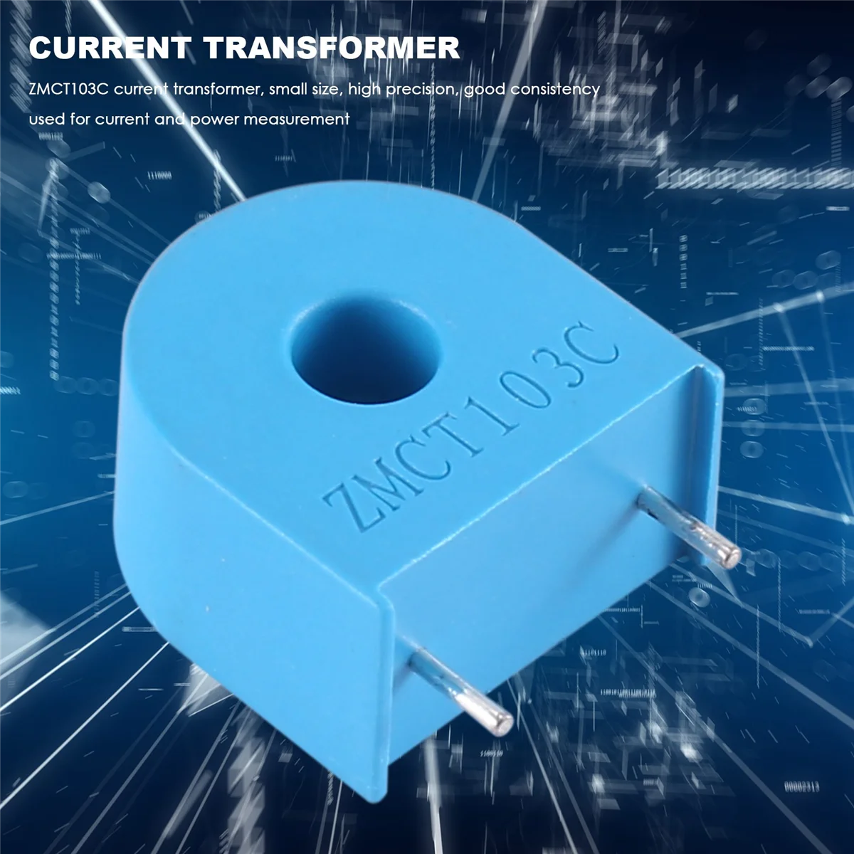 ABYC 10PCS ZMCT103C 5A/5MA CT103 Precision Miniature Current Transformer In-Line 2-Pin DIP-2
