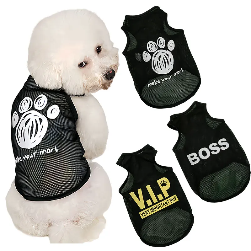 Pet Dog Clothes Summer Jersey Pet Cat Vest Mesh Breathable Dog T-shirt for Small Large Dog Pet Costume