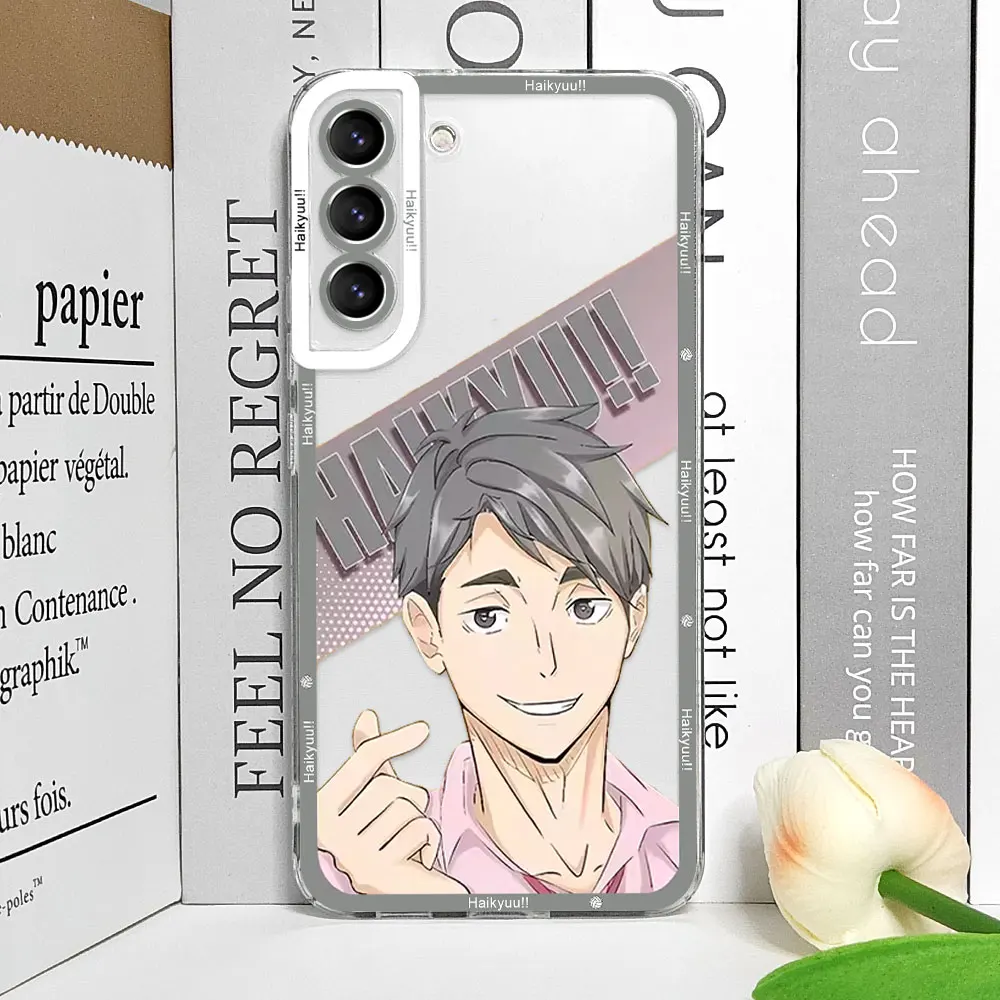 Anime Boy Volleyball Haikyuu Phone Case for Samsung Galaxy S20 S21 FE S22 S23 S24 Ultra Clear Covers for Samsung S23 Plus Fundas