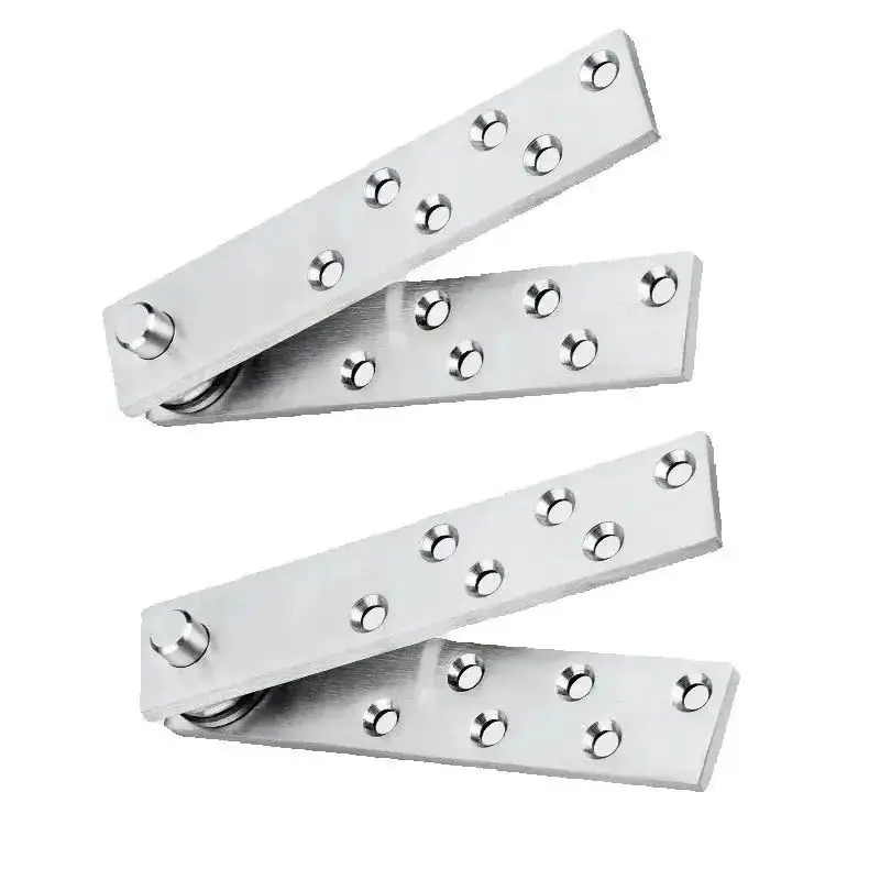 

Durable 1Pair Stainless Steel Heavy Door Pivot Hinges 360° Rotary Invisible Hidden Door Hinges Loading 150KG Install Up and Down