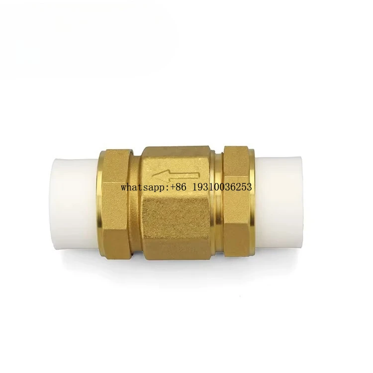

Easy Installation Brass Valve ISO 15874 White Color PPR Valve 20-32MM Brass Vertical Check Valve