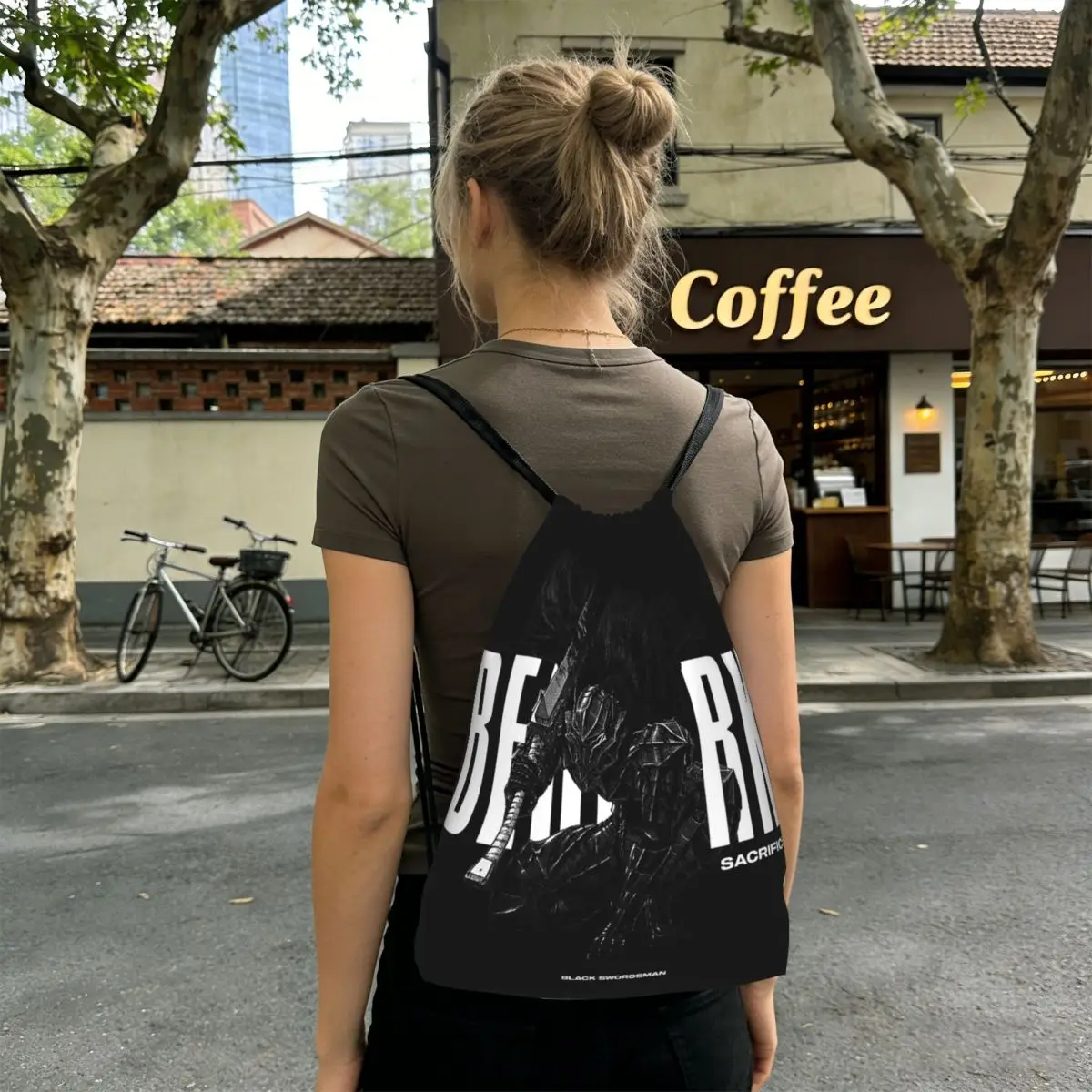 Japanese Anime Berserk Manga Backpacks Casual Drawstring Bags Sports Bag Book Bags for Travel Students