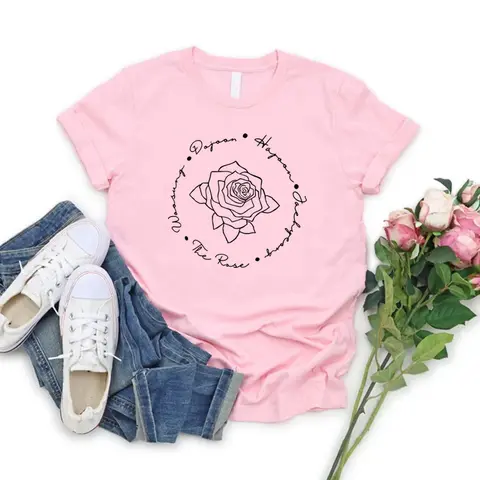 The Rose Kpop T-shirt Dual Rock Album Tee Kpop World Tour T-shirts Kortärmad T-shirt för kvinnor Koreansk grupp Damkläder 8 best sales Kpop The Rose - №1