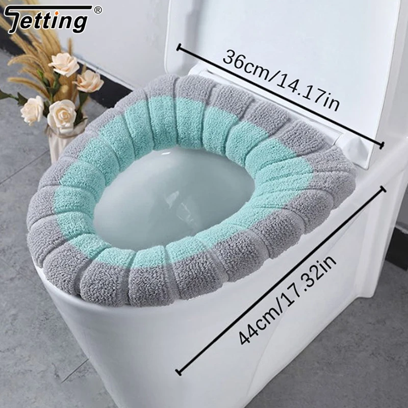 1 pz caldo coprisedile del water tappetino del bagno cuscino del water con manico più spesso morbido lavabile Closestool accessori più caldi