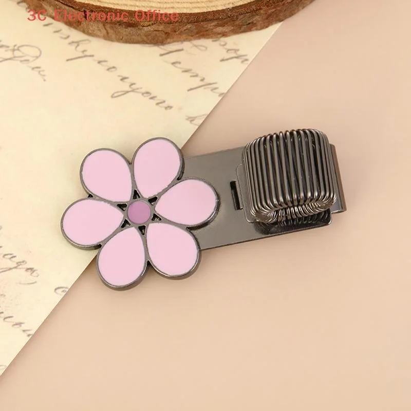 

Flowers Metal Pen Clip With Spring Creative Spring Clip Student Pen Clip For Notebooks School