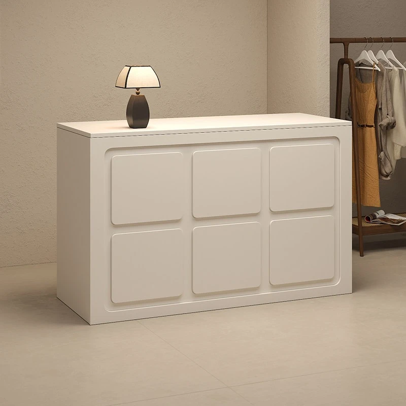 

Beauty salon lobby reception counter solid color design modern reception counter small mesa para escritório office furniture