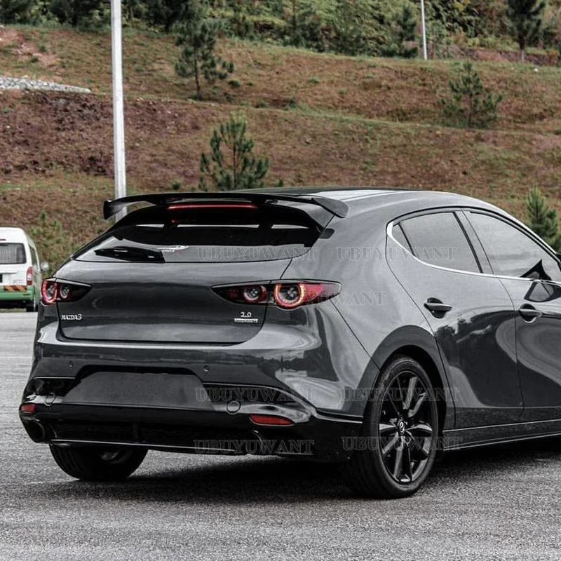 For Mazda 3 Hatchback CAR Spoiler Wing Car Rear Window Rear Lip Tail Fin Accessories Mazda3 2014-2019