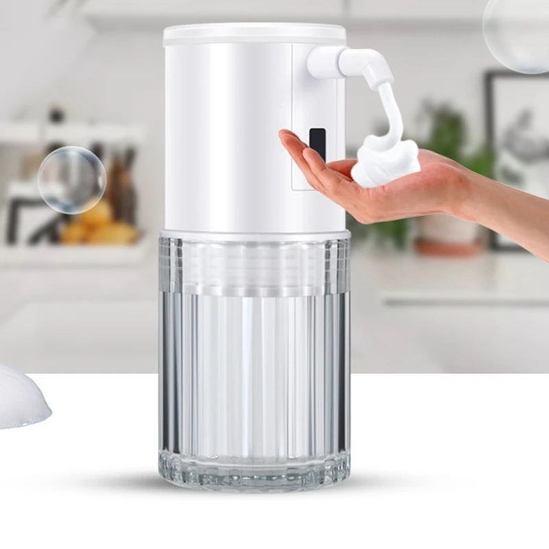 Automatische Zeepdispenser, 350Ml Touchless Oplaadbare Zeepdispenser, Handzeep Voor Badkamer Aanrecht Duurzaam Eenvoudig Te Installeren