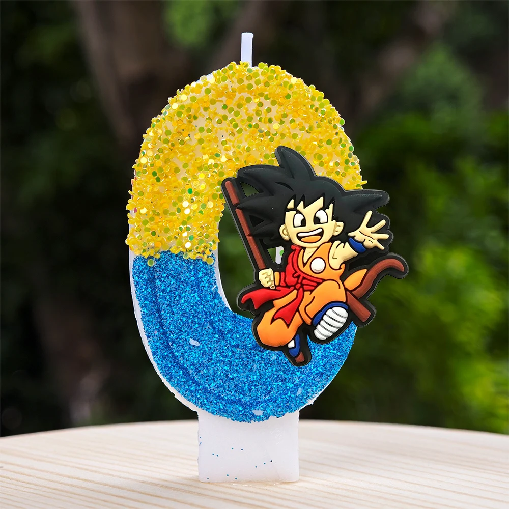 Décoration de gâteau ou bougie en mousse ou cire Dragon Ball Quatre Étoiles DBZ pour fête d'anniversaire et accessoire photo