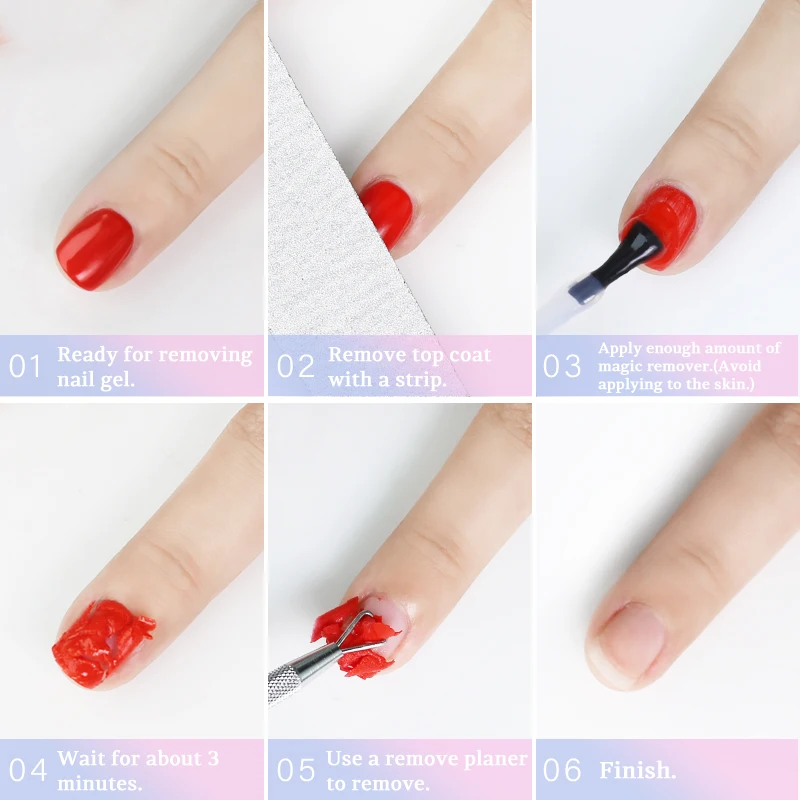 Arte Clavo 15ML Magic Remover Nail Polish Remover All For Manicure Healthy Nail Cleaner Degreaser UV Gel Nail Polish Remover