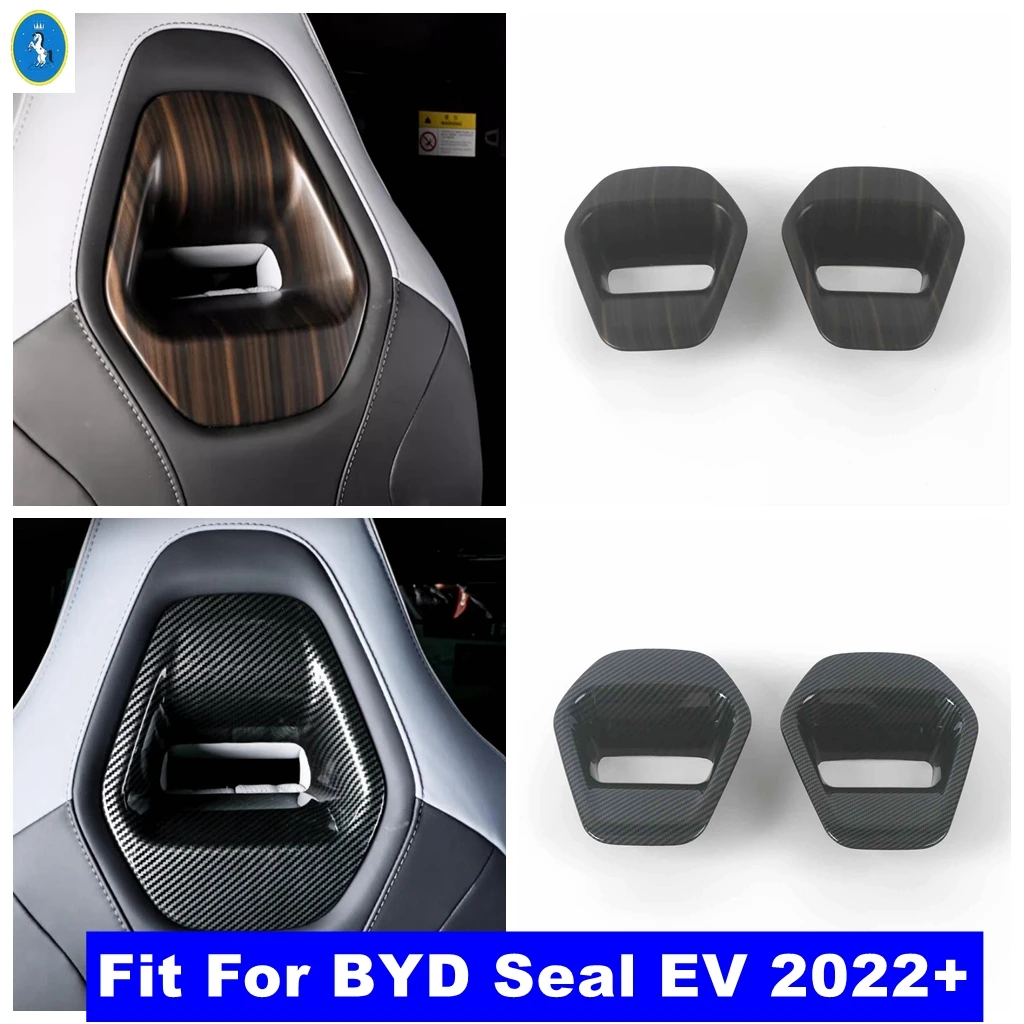 

For BYD Seal EV 2022 2023 2024 Auto Interior Accessories Seat Headrest Adjustment Button Decoration Cover Trim Carbon Fiber Look